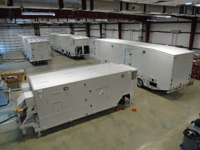SCIF trailers in warehouse