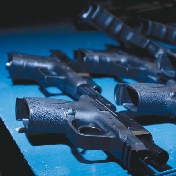 DTB Weapons & Ballistics Testing Handguns on table