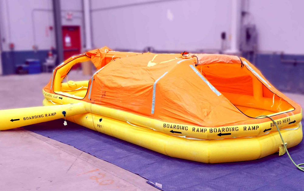 DTB Safety & Survival Equipment Testing Inflated Life Raft